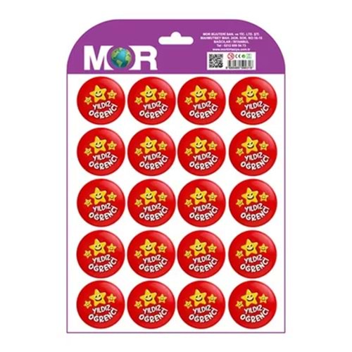 Mor Rozet Yıldız Öğrenci (1 Adet)