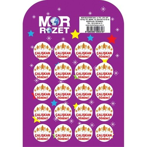 Mor Rozet Çalışkan Öğrenci (1 Adet)