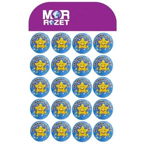 Mor Rozet Haftanın Yıldızı (1 Adet)