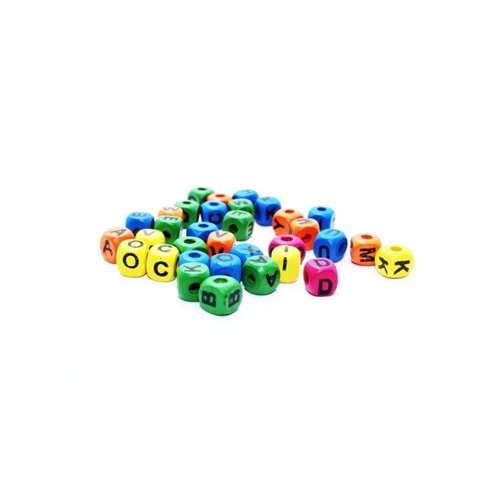 Harf Zar Renkli 10mm Kare Kutu