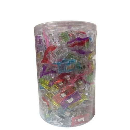 Asetat Kutulu Plastik Mandal Kıskaç 200 Lü