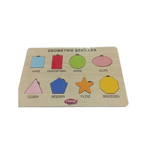 Ahşap Geometrik Şekiller Puzzle
