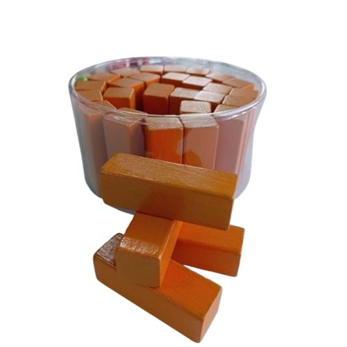 Ahşap Oyun Blokları 2cmx6,5cm 30 Parça