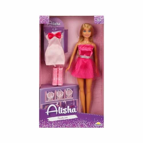 Sunman Oyuncak Bebek Alisha Gece Elbiseli 29Cm