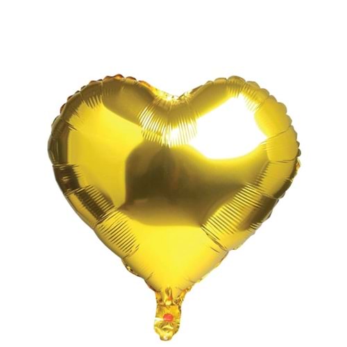 Folyo Balon Kalp Gold 18
