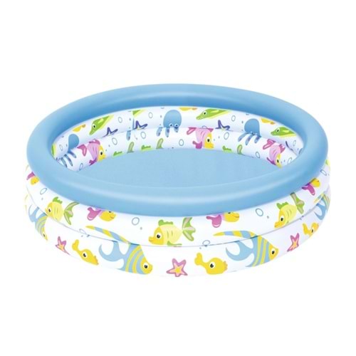 Bestway 3 Bölmeli 102X25cm Balık Desenli Havuz