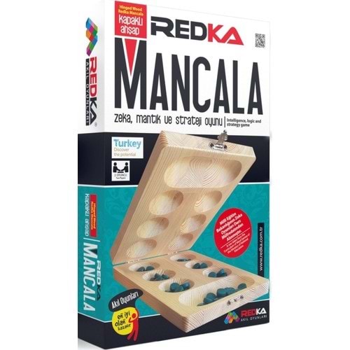 Redka Kapaklı Ahşap Mangala Akıl, Zeka ve Strateji Oyunu, Kutu Oyunu