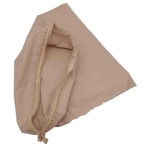 Çanta Aksesuar Bej Renk 45X45 Cm, Dikilmiş Halde, Fermuarlı Astar
