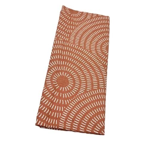 Çanta Aksesuar 120x50 cm Pamuklu Astarlık Kumaş Taba Daire Desenli
