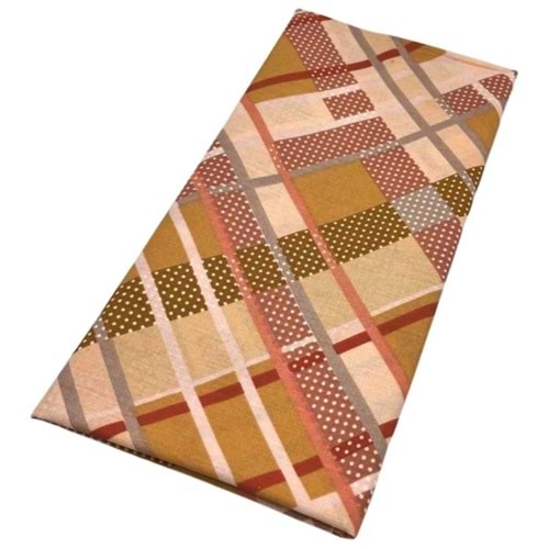 Çanta Aksesuar 120x50 cm Pamuklu Astarlık Kumaş Pudra- Yeşil- Gri Ekose Desen