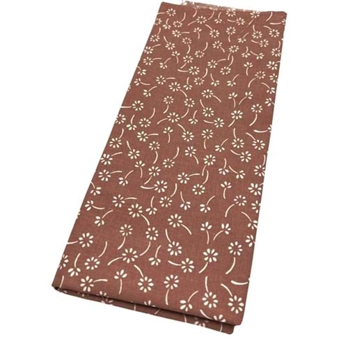 Çanta Aksesuar 120x50 cm Pamuklu Astarlık Kumaş Taba Çıtır Çiçek Desen
