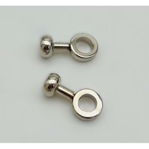 Angel Çanta Aksesuar 2 Cm Gümüş Renk Vidalı Halka Kulpluk 2 Adet