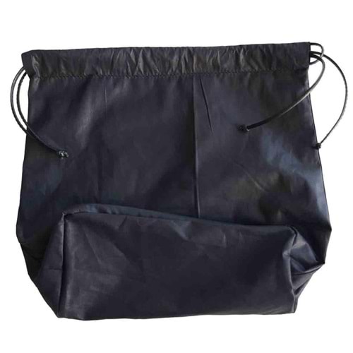 Çanta Aksesuar Örgü Çantaya Hazır Astar Tabanlı Büzgülü 22X12Cm Siyah