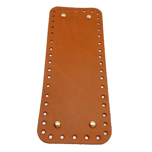 Çanta Aksesuar Gerçek Deri Taba 30X12 cm Dikdörtgen Light Gold Metalli Çanta Tabanı