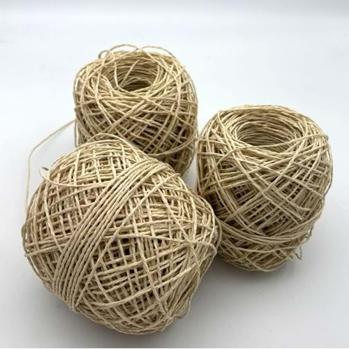 Çanta Aksesuar 3 Adet 50 Gr Sarılmış Kağıt İp Nohut Renk