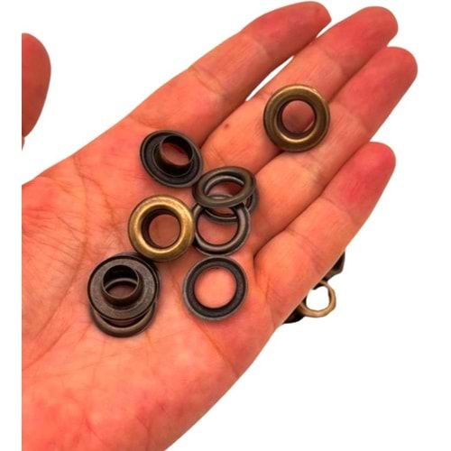 Çanta Aksesuar Antik Renk 10'Lu Kuşgözü Kapsül 24 Numara (İç Ölçüsü 1 cm )