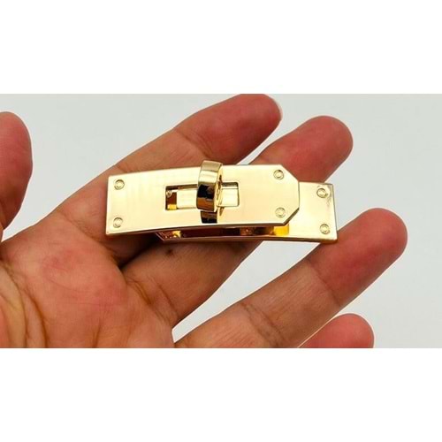 Çanta Aksesuar 6 Cm Light Gold Geçmeli Kilit