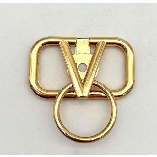 Çanta Aksesuar 7x7 Cm Light Gold V Marka Kilit