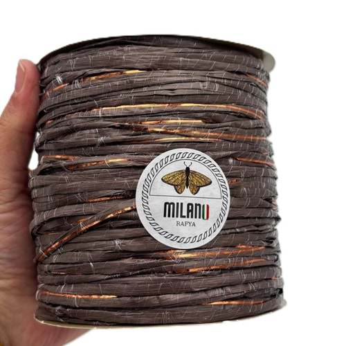 Çanta Aksesuar Milano Rafya S25 Koyu Kahve Simli 100 gr