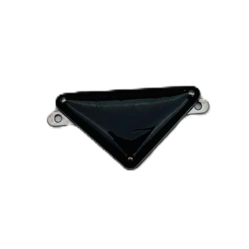 Çanta Aksesuar 3.5x2 Cm Üçgen Metal Plaka Etiket Süs Füme Metalli