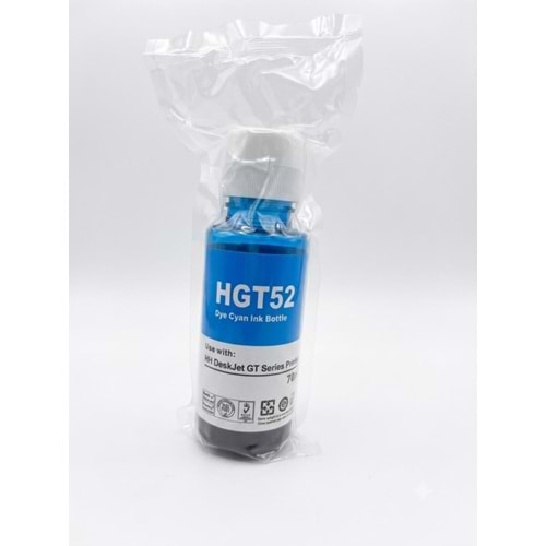 Hp Gt52C Mavi Muadil Mürekkep 70 ml