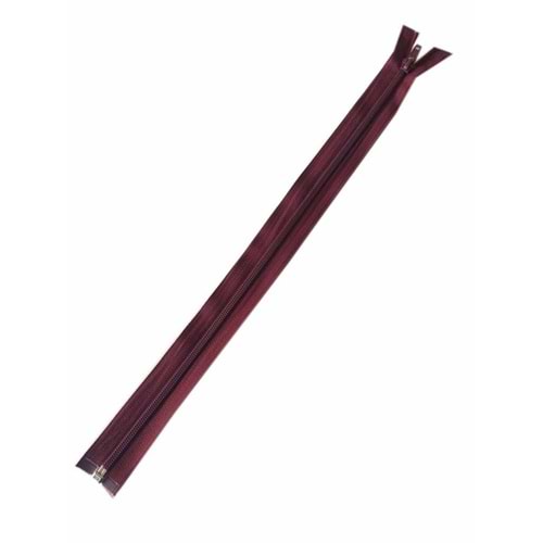 Çanta Aksesuar Koyu Bordo Renk 40 Cm Plastik Diş Fermuar Fd14