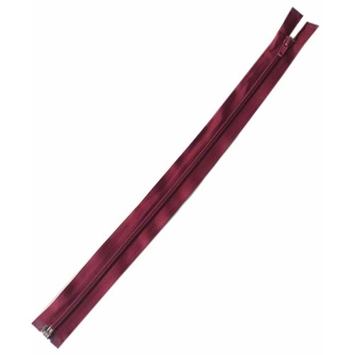 Çanta Aksesuar Koyu Bordo Renk 40 Cm Plastik Diş Fermuar Fd8