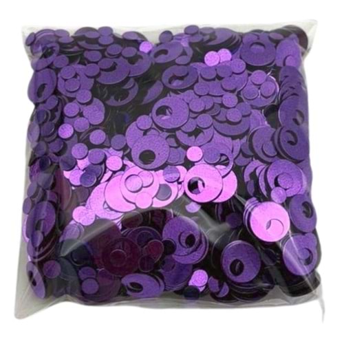 Çanta Aksesuar Mor Renk 1 Cm Pul 40 Gr