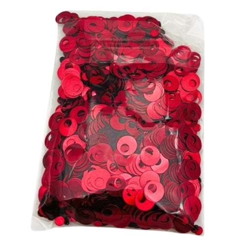 Çanta Aksesuar Kırmızı Renk 1 Cm Pul 40 Gr