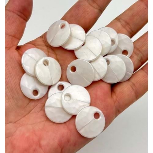 Çanta Aksesuar Krem Renk 2 Cm Pul 100 Gr (Sedef Görünümlü Plastik)