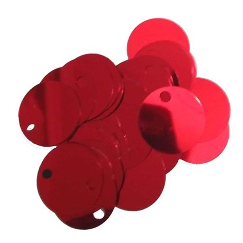 Çanta Aksesuar Kırmızı Renk 3 Cm Çapında Pul