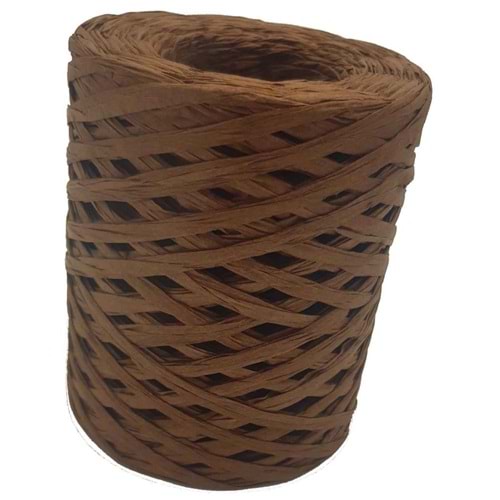 Çanta Aksesuar Yeni İthal Rafya İp 100 Gr Koyu Kahve (Açık Ton) (G44)