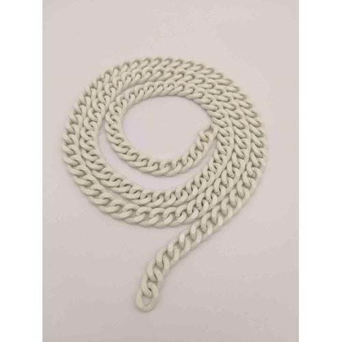 Çanta Aksesuar Renkli Metal Zincir Buz Beyazı 120 Cm