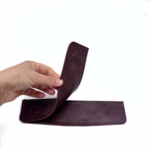 Çanta Aksesuar Bordo Suni Derili Çift Gizli Mıknatıs