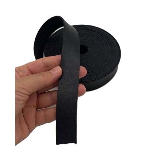Çanta Aksesuar 2.5 Cm Şerit Suni Deri Siyah Renk 1 metre