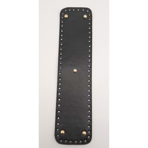 Çanta Aksesuar Suni Deri Siyah Renk 40X10 cm Dikdörtgen Çanta Tabanı Light Gold Aparatlı