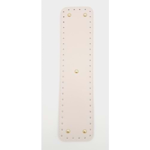 Çanta Aksesuar Suni Deri Krem Renk 40x10 cm Dikdörtgen Çanta Tabanı Light Gold Aparatlı