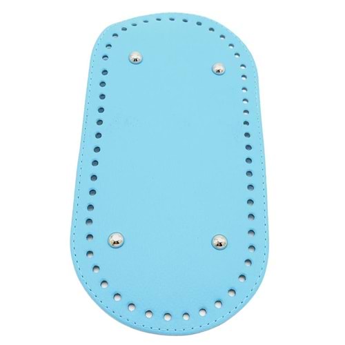 Çanta Aksesuar Suni Deri Turkuaz Renk 25X12 cm Oval Çanta Tabanı