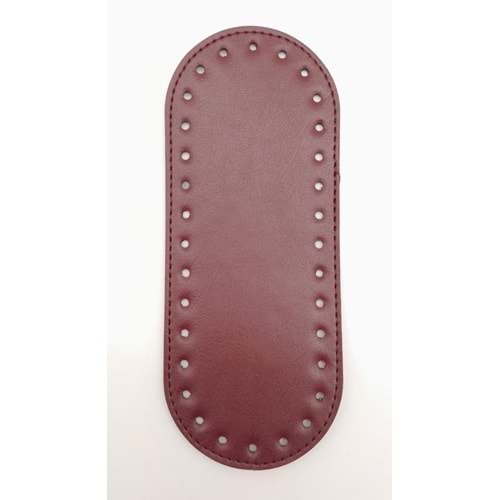 Çanta Aksesuar Suni Deri Bordo 20X8 cm Oval Çanta Tabanı