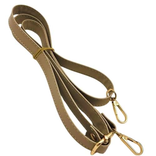 Çanta Aksesuar Bej 125X2 Cm Sürgütlü Çanta Sapı Light Gold Metal