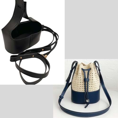 Çanta Aksesuar Torba2 Model Çanta Yapım Aparatı Siyah Renk Light Gold Metalli