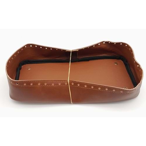 Çanta Aksesuar Taba Suni Deri 28x13 cm Yüksek Çanta Tabanı Light Gold Metalli