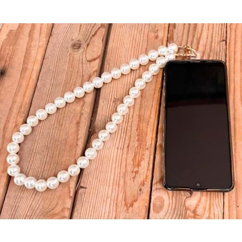 Çanta Aksesuar 60 cm Akrilik Telefon Aksesuarı, Telefon Zinciri, Telefon Askısı, İncili Telefon Askısı,Telefon Boyunluk Askı, Tüm Telefon Kılıfları İçin Uygundur (Kılıf Değildir)