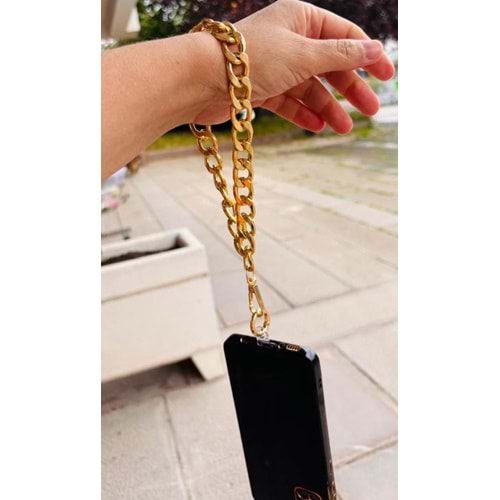 Çanta Aksesuar Light Gold Renk Telefon Bilek Askısı, Telefon Zinciri, Telefon Askısı, Tüm Telefon Kılıfları İçin Uygundur