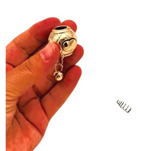 Çanta Aksesuar Light Gold Yuvarlak Yaylı Büzgü Aparatı