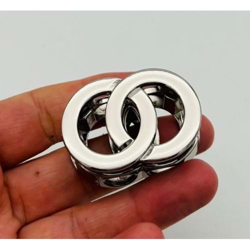 Çanta Aksesuar Gümüş Çift Halka Yaylı Büzgü Aparatı