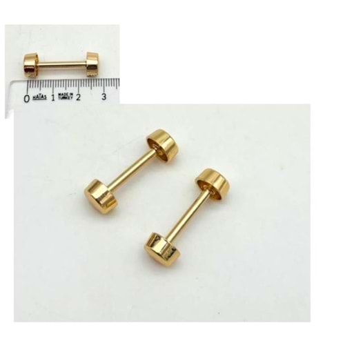 Çanta Aksesuar 3 Cm Vidalı Böce Light Golden Renk (Halter) 2 Adet