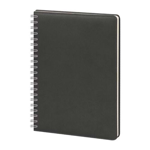 GİMAT SİYAH TARİHLİ SPİRALLİ GÜNLÜK AJANDA (20X28 CM)