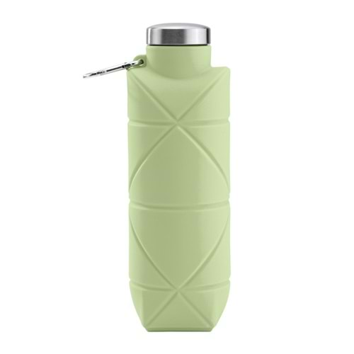 AYDENİZ YEŞİL 700 ML KATLANABİLİR SİLİKON MATARA