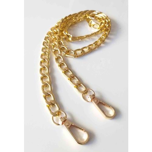 Çanta Aksesuar Light Gold Klasik İnce Çanta Zinciri Kancalı (100 Cm)